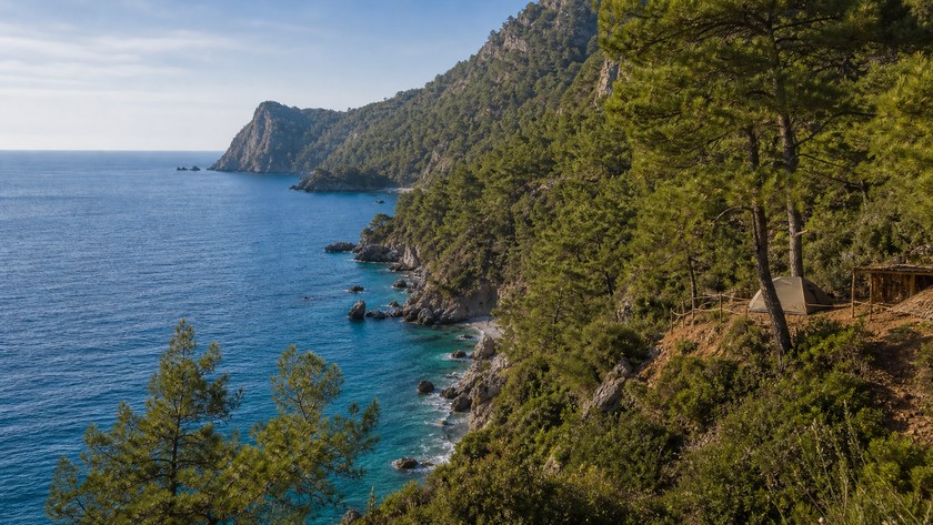 Fethiye kamp yerleri Faralya Kabak hattı
