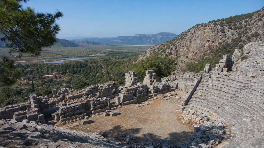 Kaunos Antik Kenti Ortaca Dalyan bağlantısı