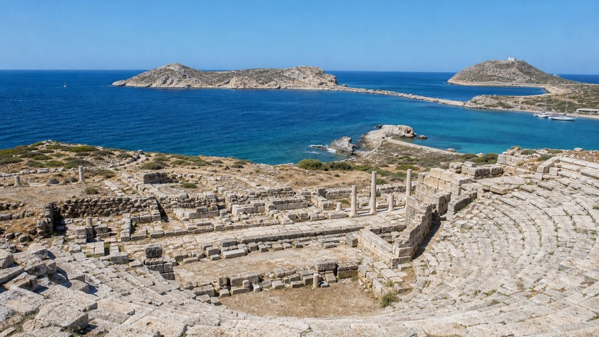 Knidos Antik Kenti ve Datça yarımadası manzarası