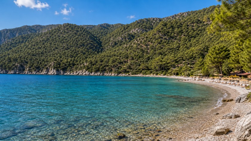 Kumlubük koyu ve Marmaris kıyısı
