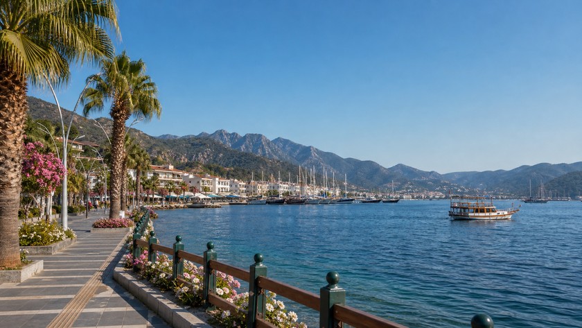 Marmaris merkez sahil yürüyüşü