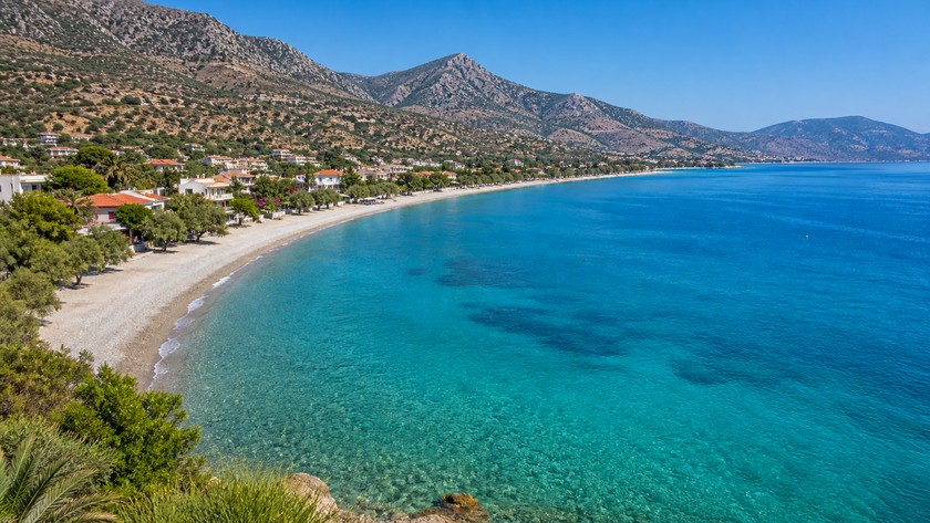 Palamutbükü sahili ve Datça deniz rotası