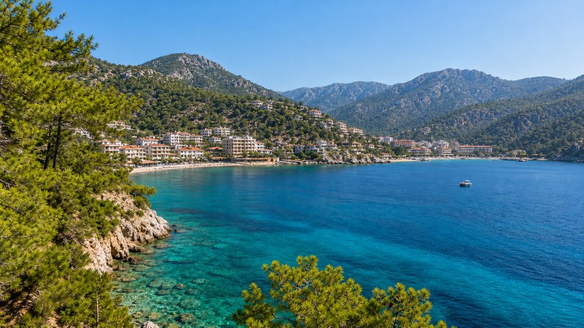 Turunç sahili ve Marmaris koy atmosferi