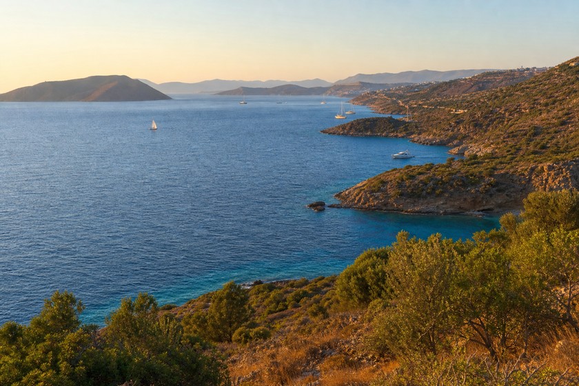 Aspat çevresinde batı Bodrum kıyı rotası