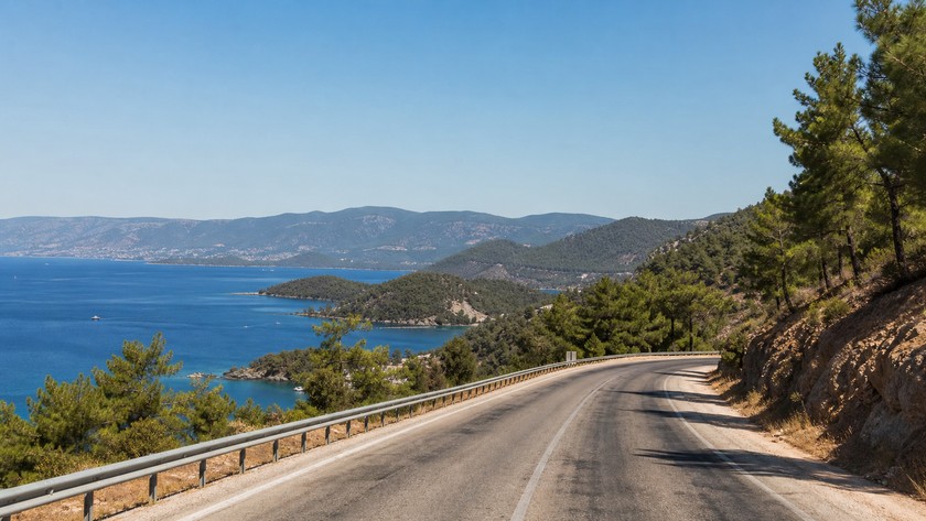 Güvercinlik Bodrum Milas yolu ve kıyı rotası