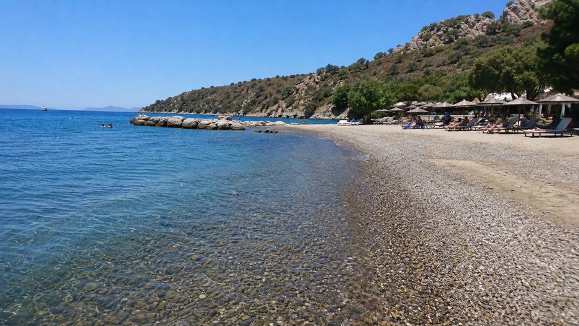 Kadıkalesi Plajı deniz ve kıyı dokusu