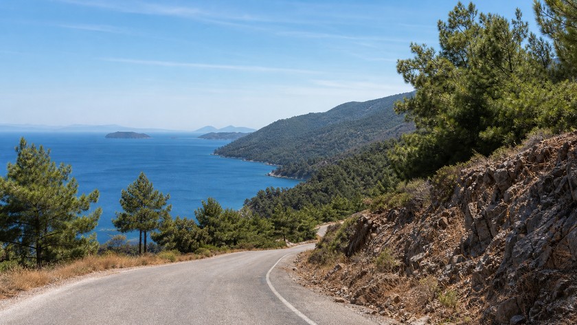 Mazı'ya giden Bodrum kıyı yolu