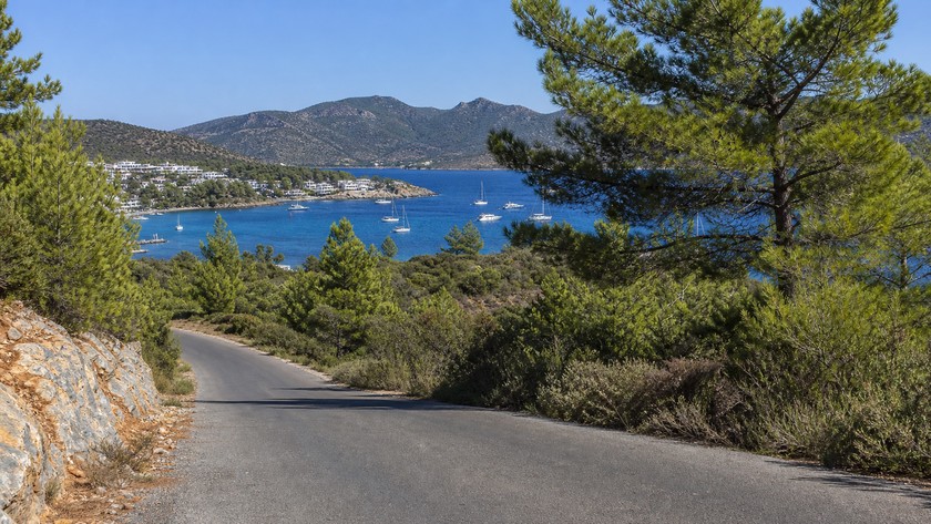 Torba çevresinde Bodrum sahil yolu ve ulaşım rotası