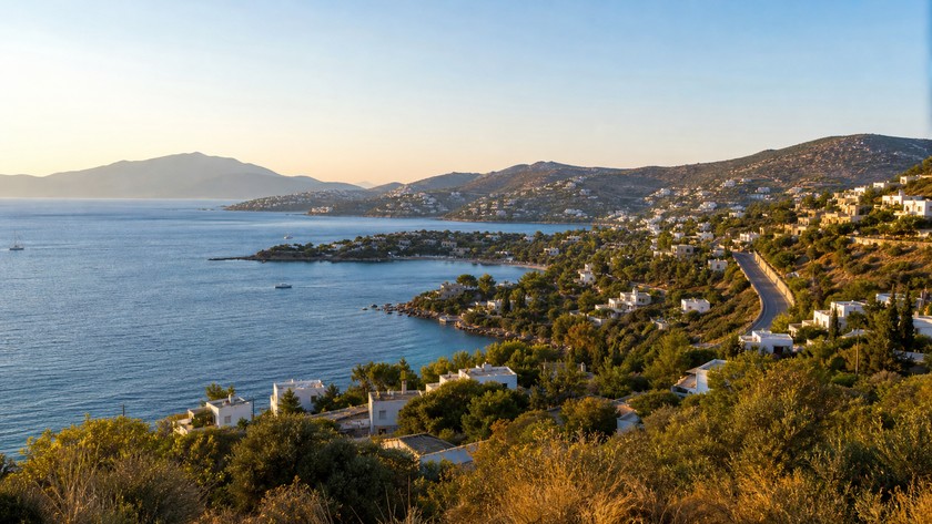 Torba çevresinde kuzey Bodrum kıyı rotası manzarası