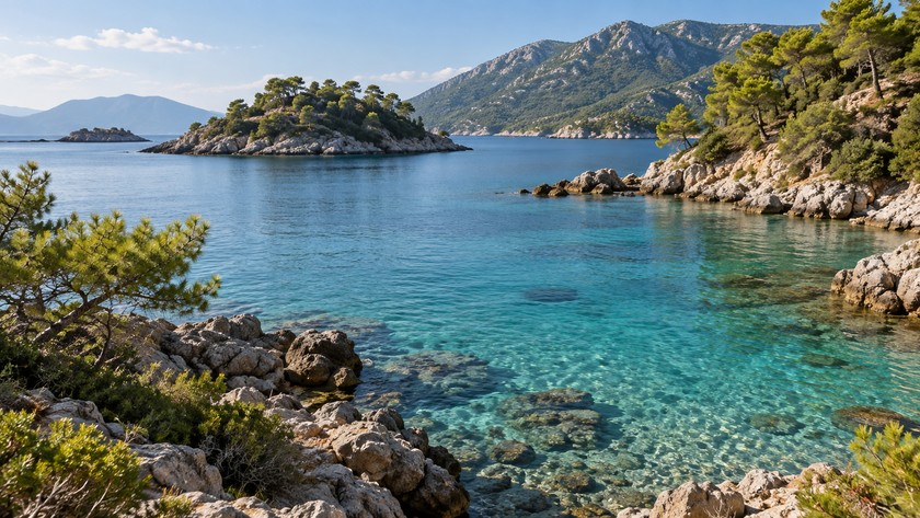 Yediadalar çevresinde koy ve deniz dokusu