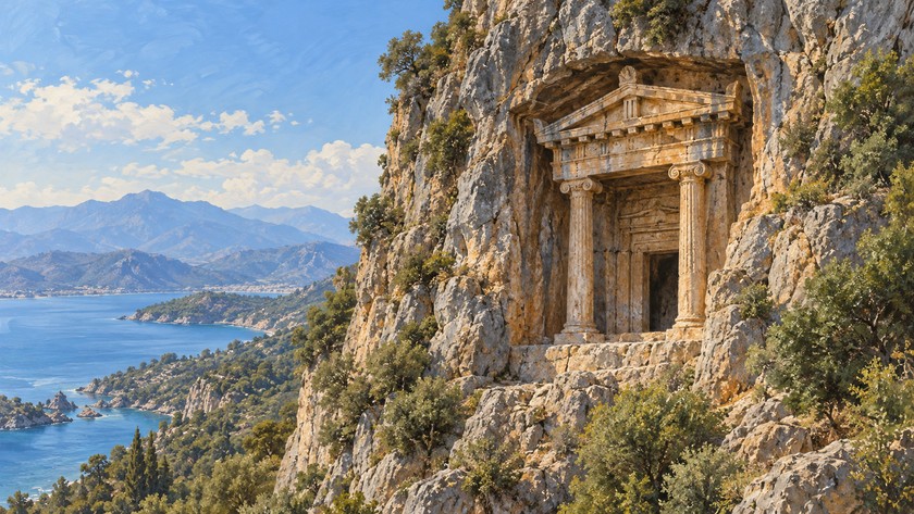 Amintas Kaya Mezarları Rehberi: Fethiye'de Likya Kaya Mezarı
